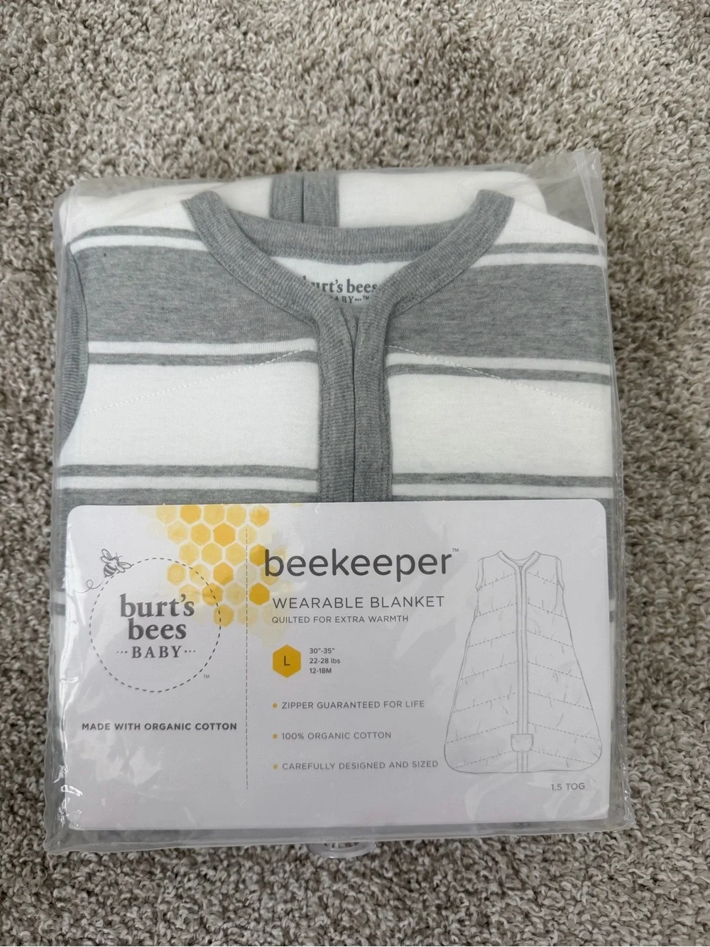 Burt's Bees Warmer 1.5TOG Sleep Sack
